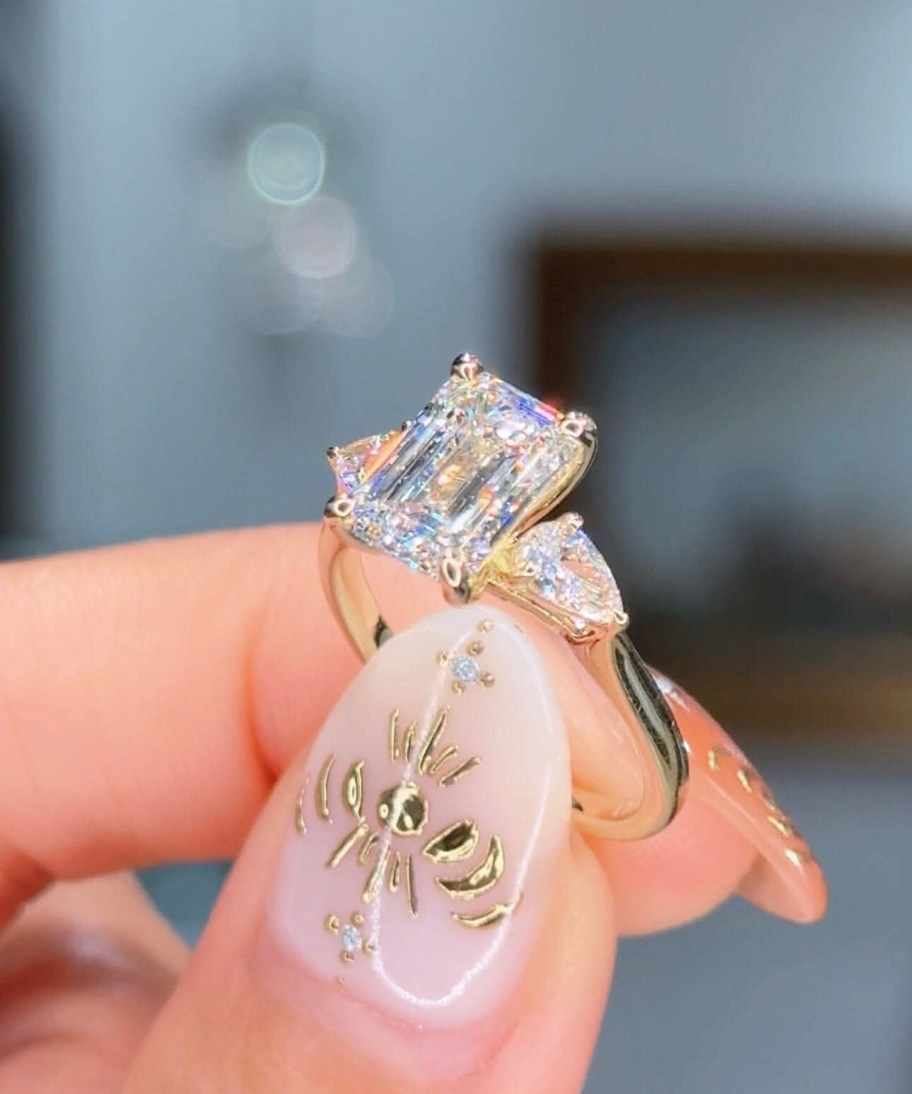 2.59ct D - VVS2 Emerald Lab Diamond Gracie - PBD Engagement Rings