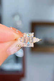 2.59ct D - VVS2 Emerald Lab Diamond Gracie - PBD Engagement Rings