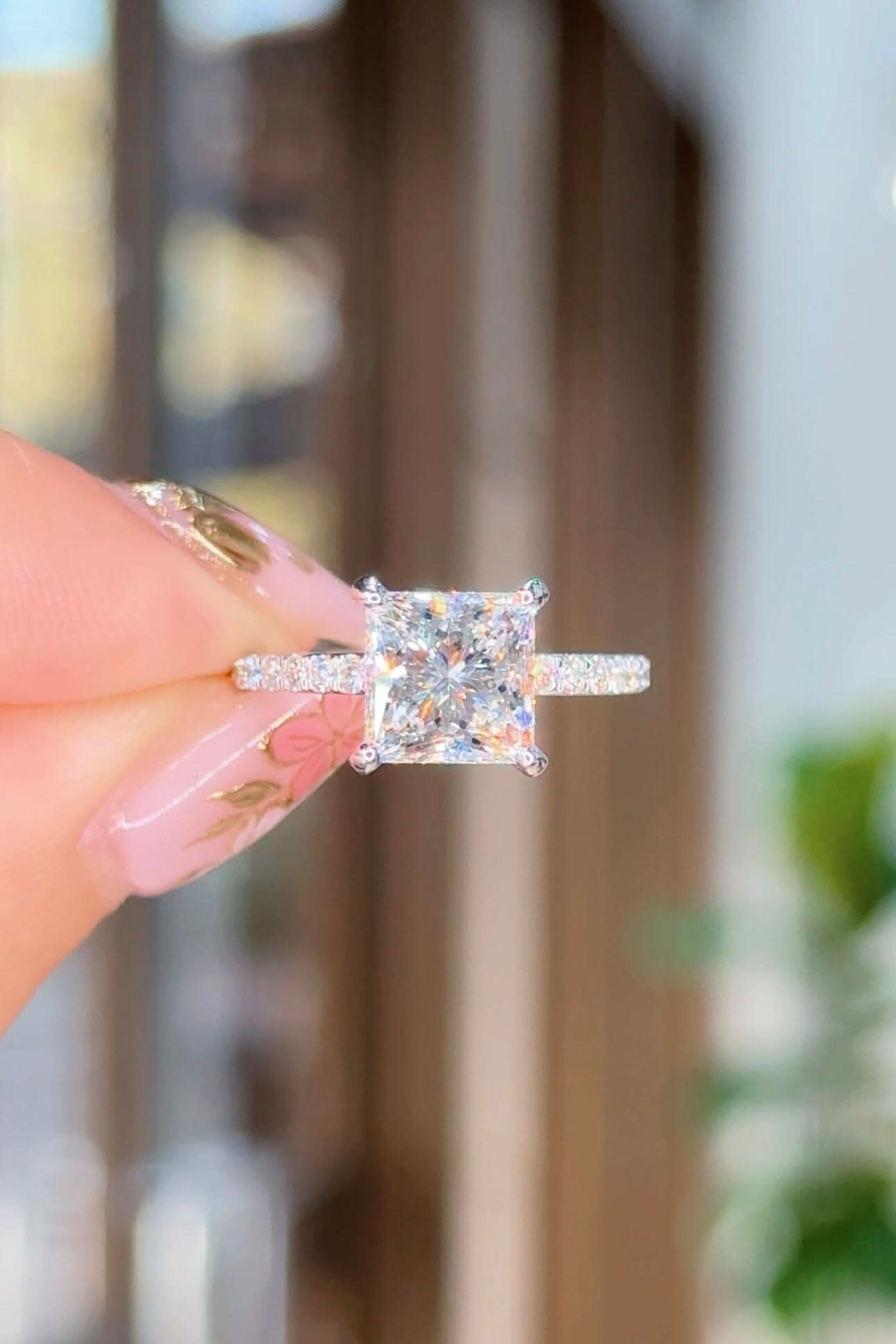 2.59ct E - VS1 Princess Lab Diamond Stephanie - PBD Engagement Rings