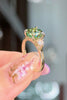 2.59ct Fancy Vivid Green-VS1 Round Lab Diamond Meghan Engagement Rings Princess Bride Diamonds 