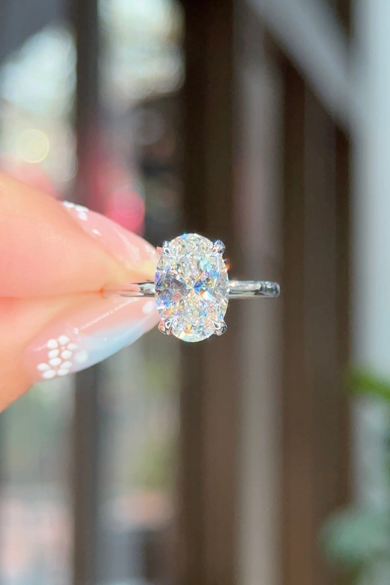 2.60ct D-VS1 Oval Lab Diamond Stephanie Engagement Rings Princess Bride Diamonds 