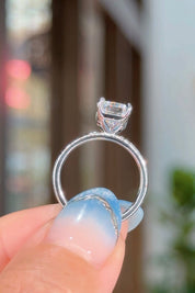 2.64ct D - VS1 Emerald Lab Diamond Leah - PBD Engagement Rings