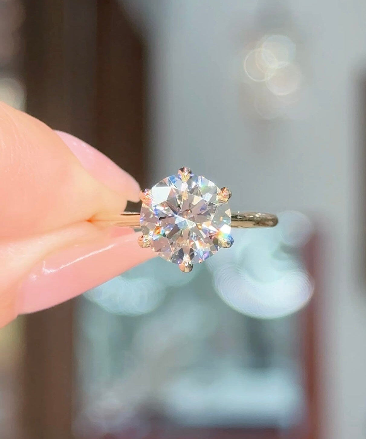 2.64ct F-VS1 Round Lab Diamond Victoria Engagement Rings Princess Bride Diamonds 
