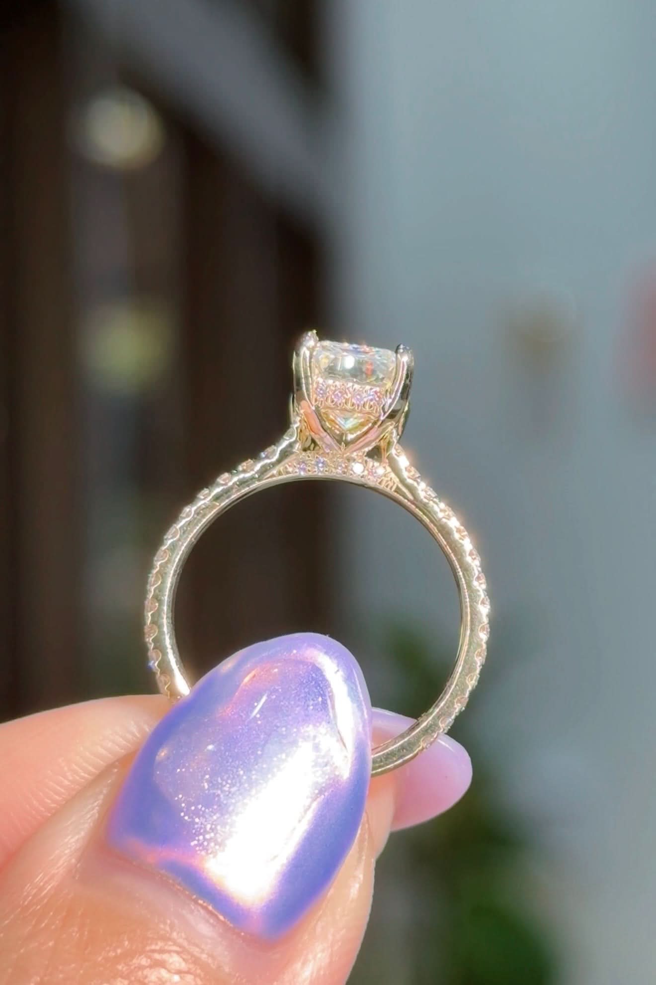 2.68ct D - VS1 Emerald Lab Diamond Alice - PBD Engagement Rings