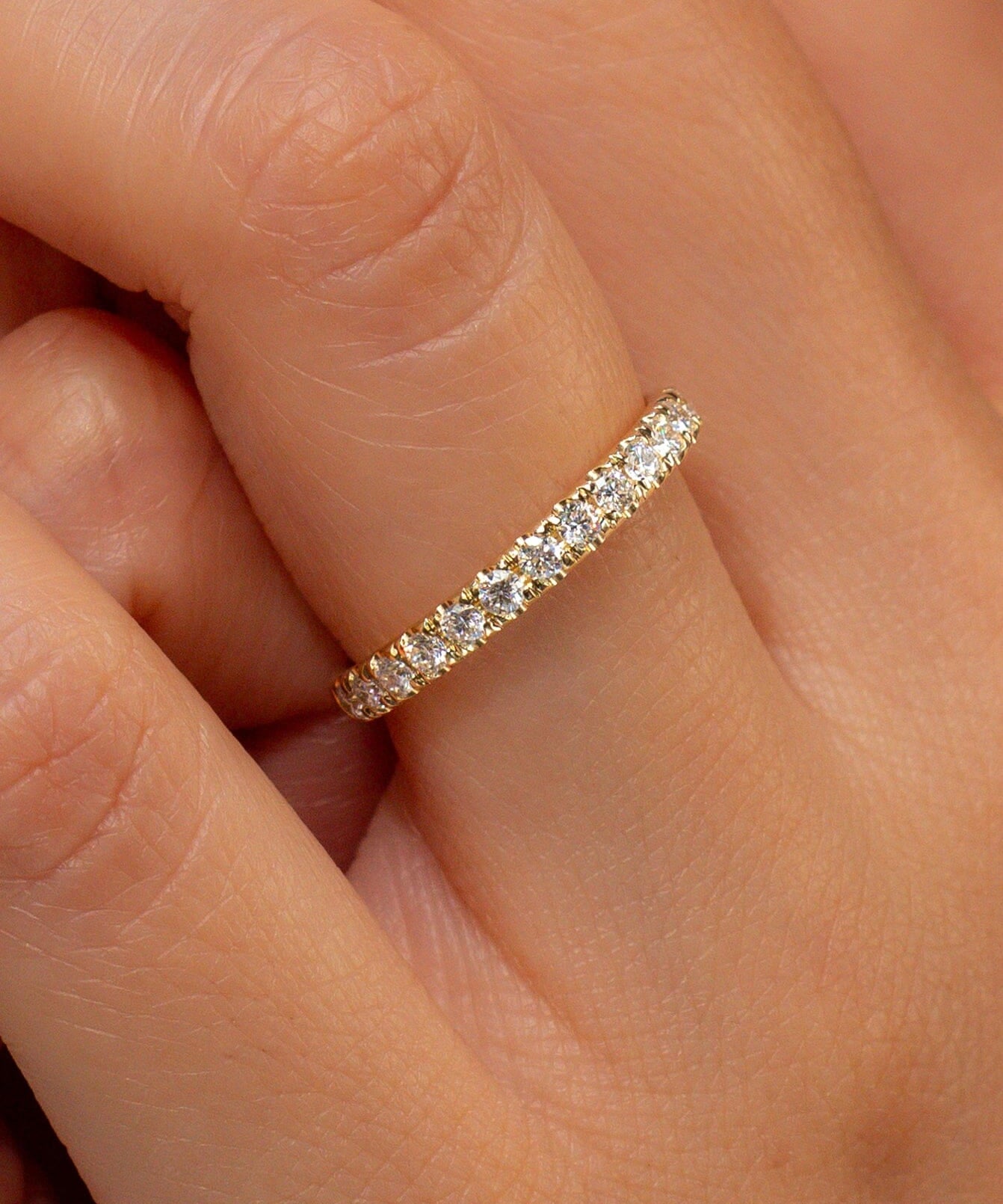 2.6mm Core Pavé Diamond Ring Rings Princess Bride Diamonds 