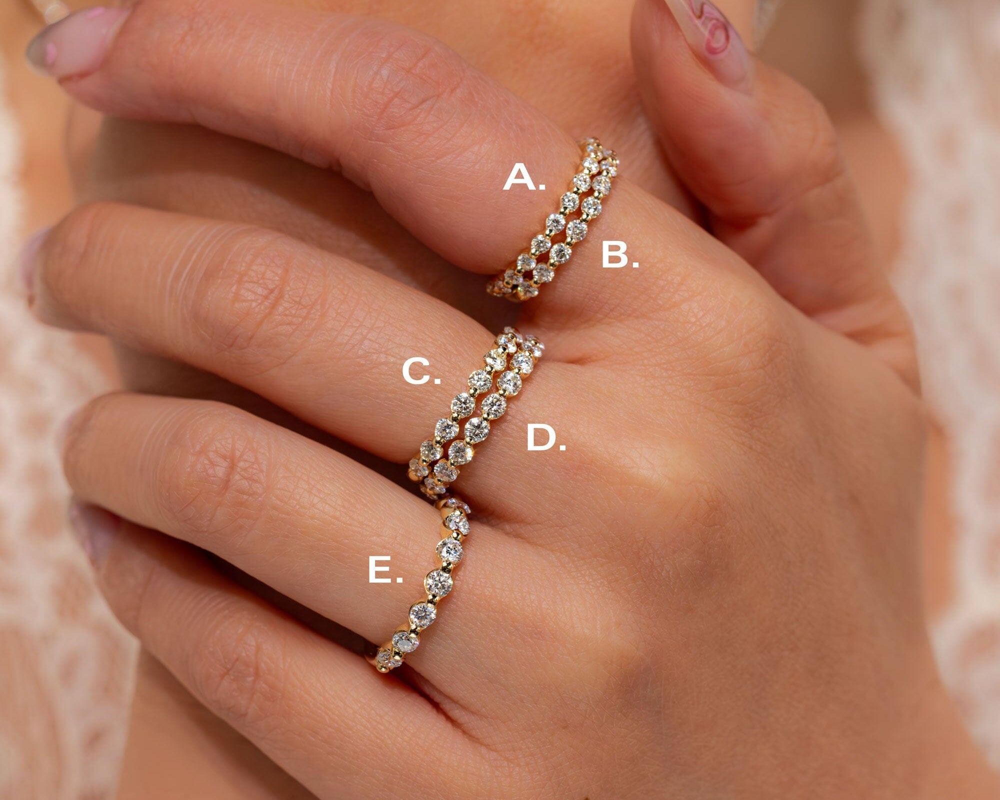 2.6mm Floating Single Prong Round Natural Diamond Ring Rings Princess Bride Diamonds 