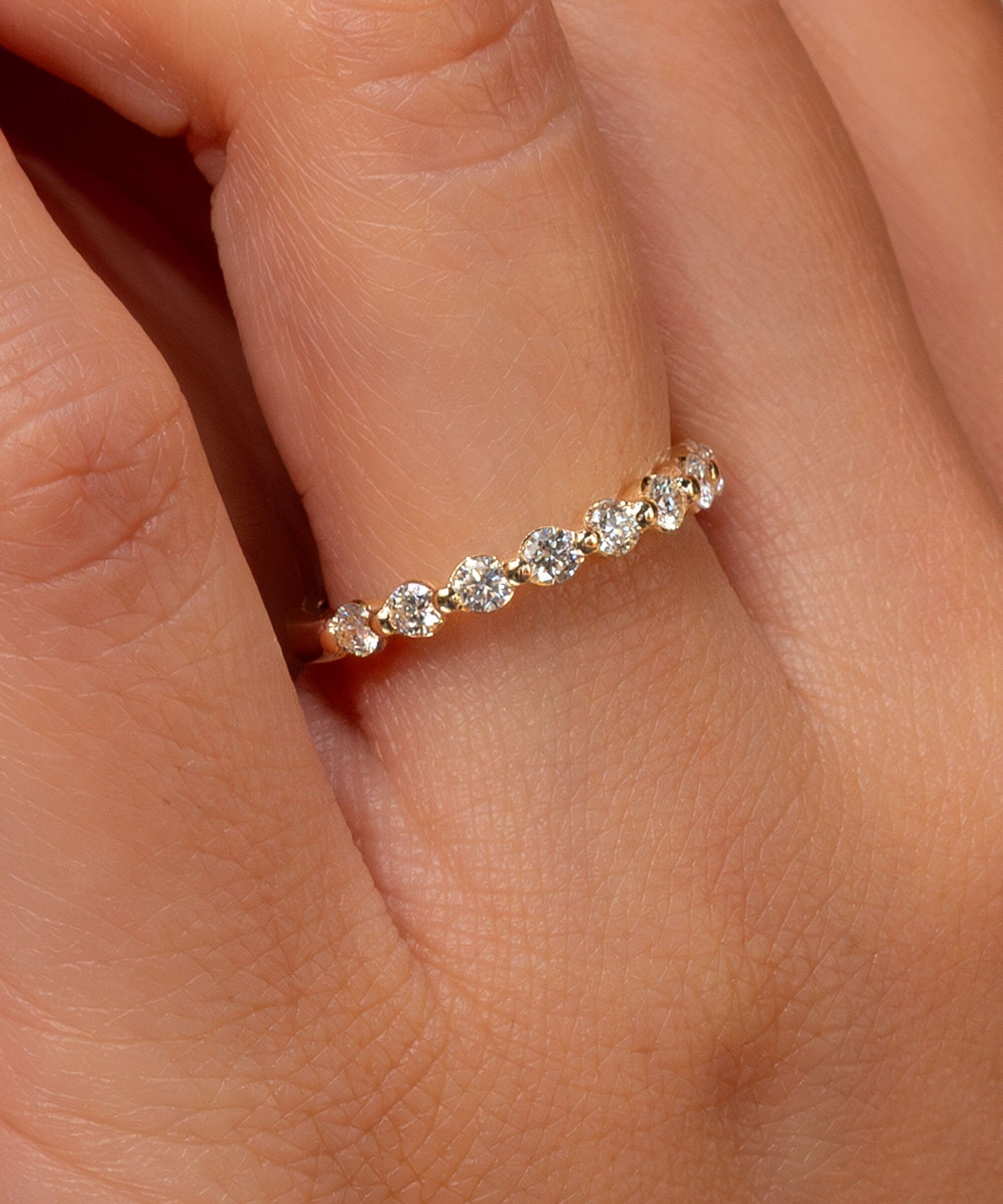 2.6mm Floating Single Prong Round Natural Diamond Ring Rings Princess Bride Diamonds 