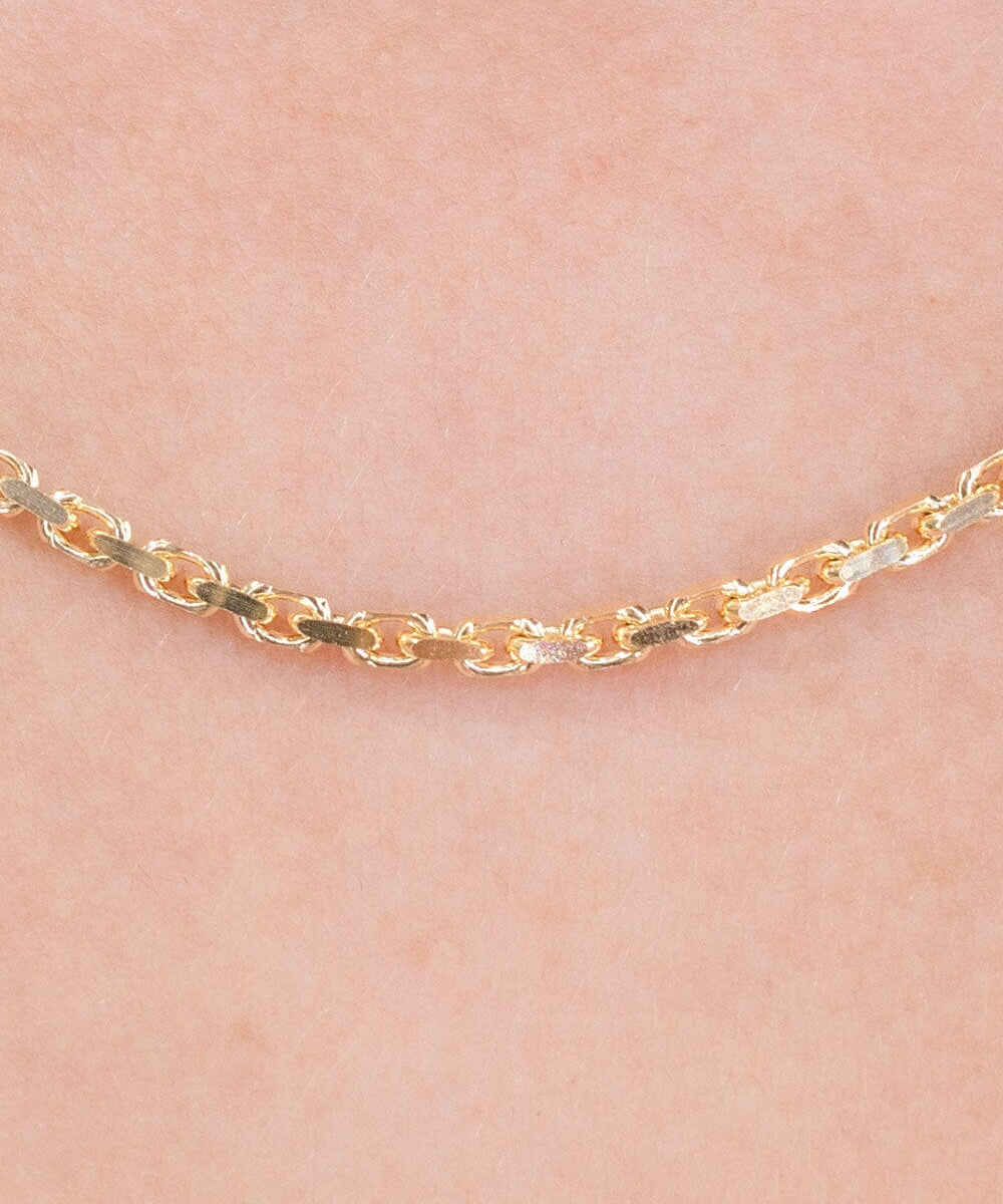 2.6mm Tight Link Chain 14k Yellow Gold 20" Necklaces Princess Bride Diamonds 