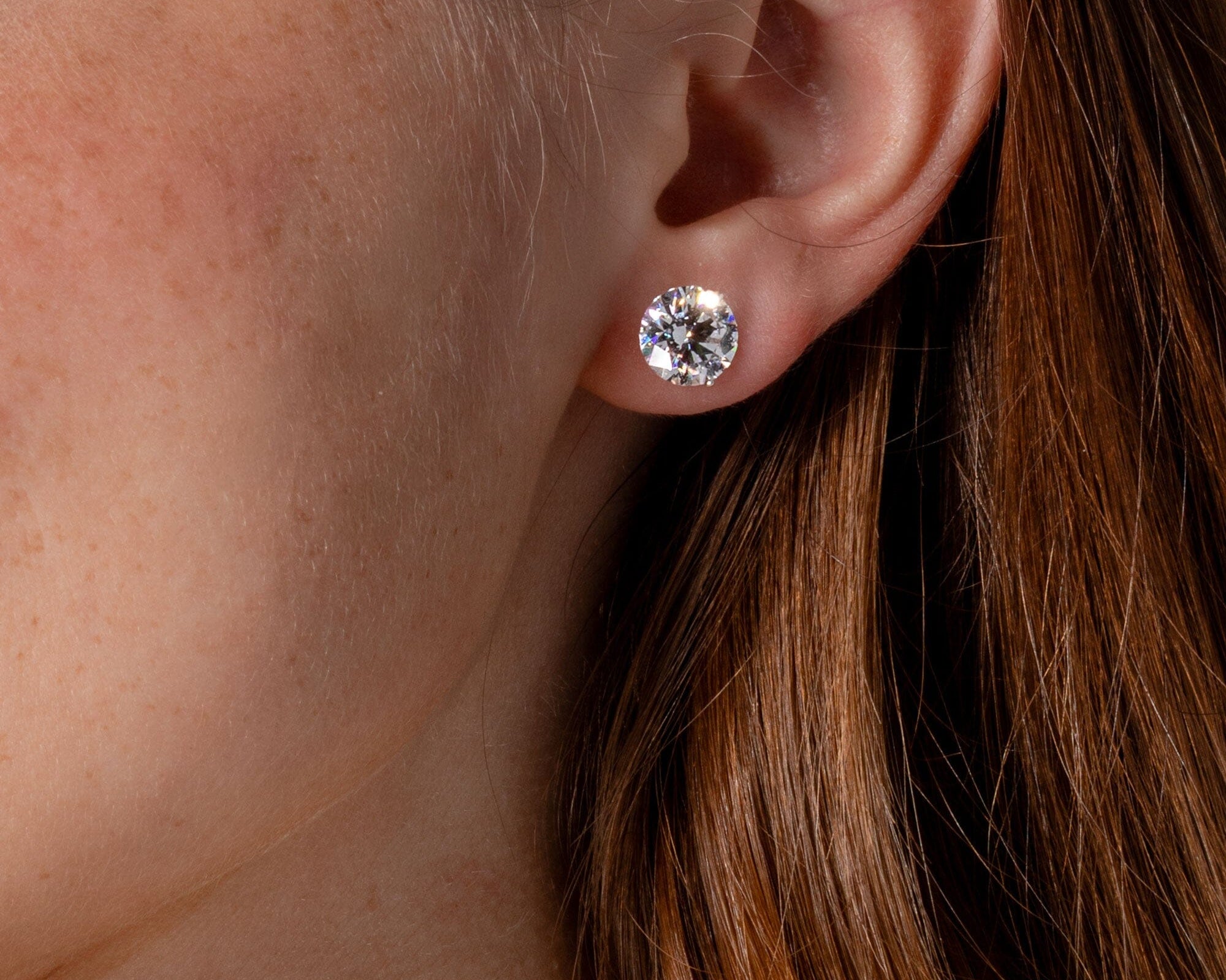 2.71ct D-VVS1 Round Lab Diamond Juliette Studs Earrings Princess Bride Diamonds 