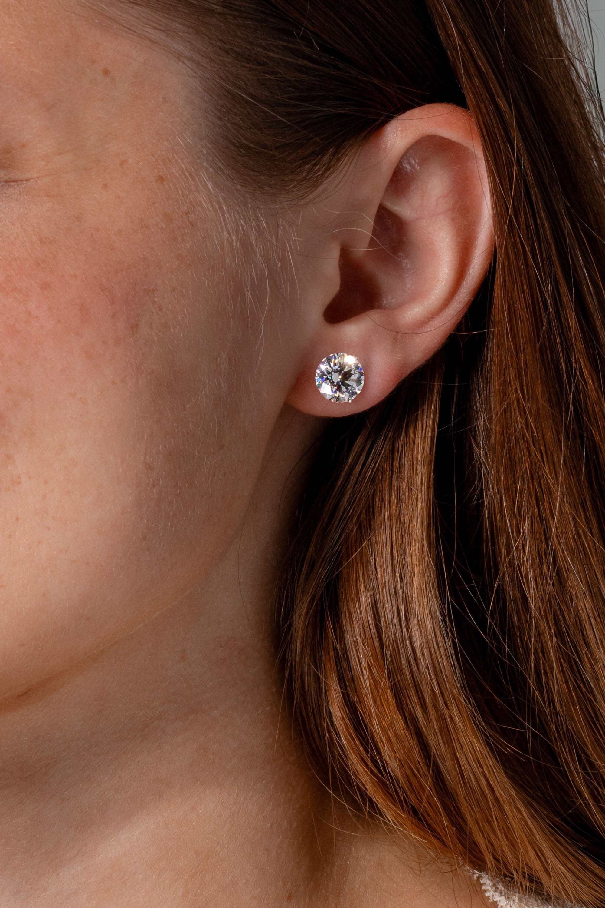 2.71ct D-VVS1 Round Lab Diamond Juliette Studs Earrings Princess Bride Diamonds 