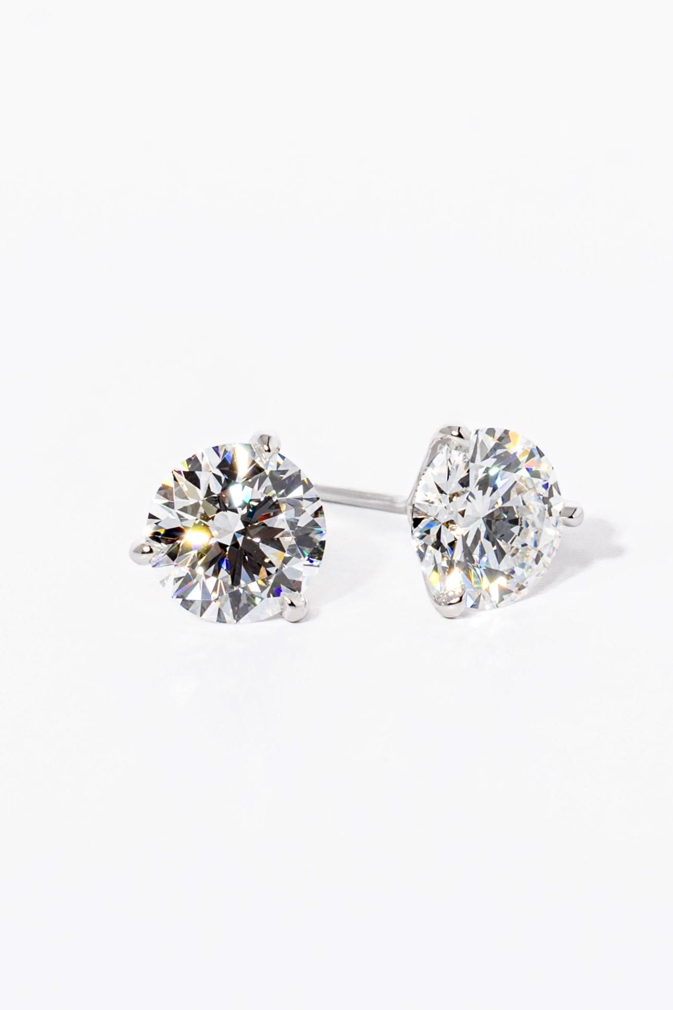 2.71ct D - VVS1 Round Lab Diamond Juliette Studs - PBD Earrings