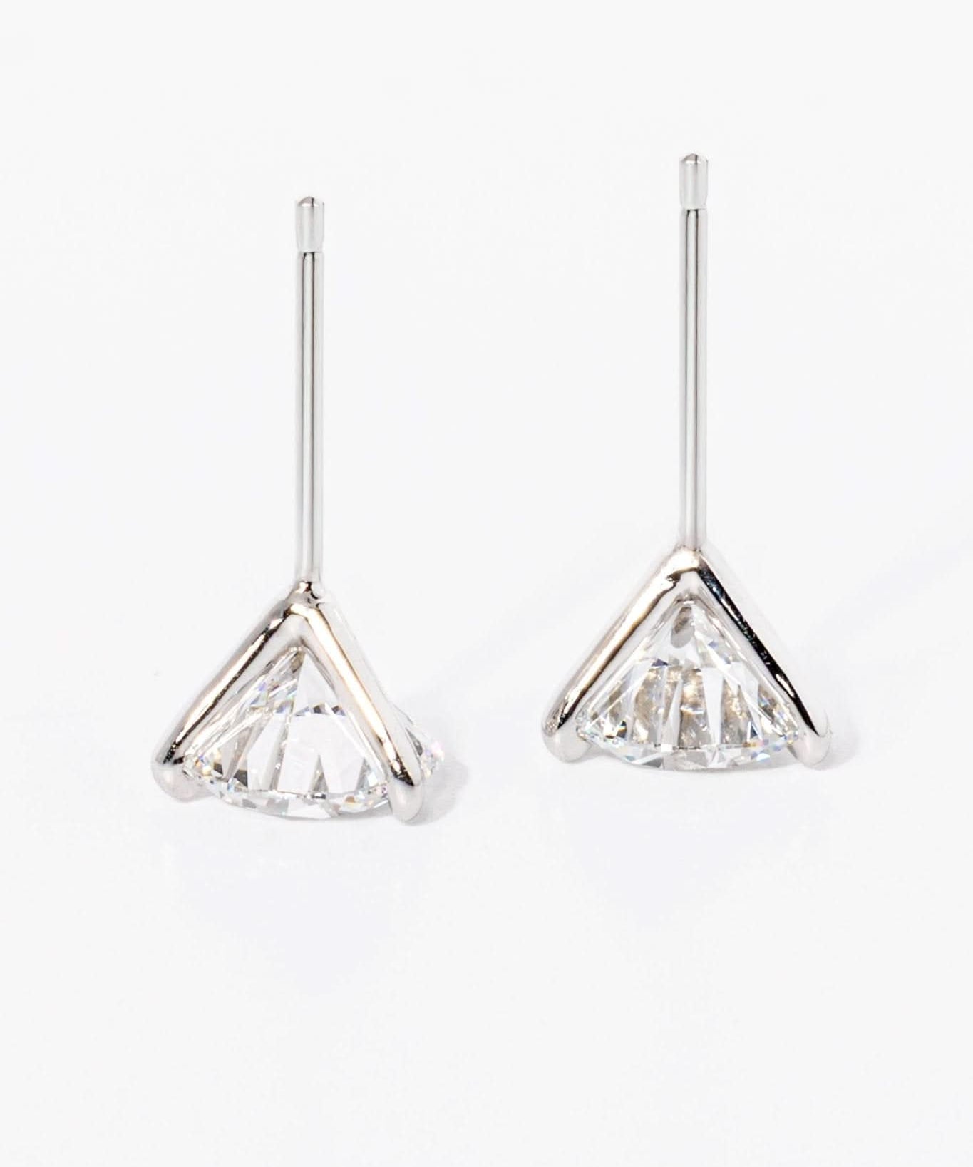 2.71ct D - VVS1 Round Lab Diamond Juliette Studs - PBD Earrings