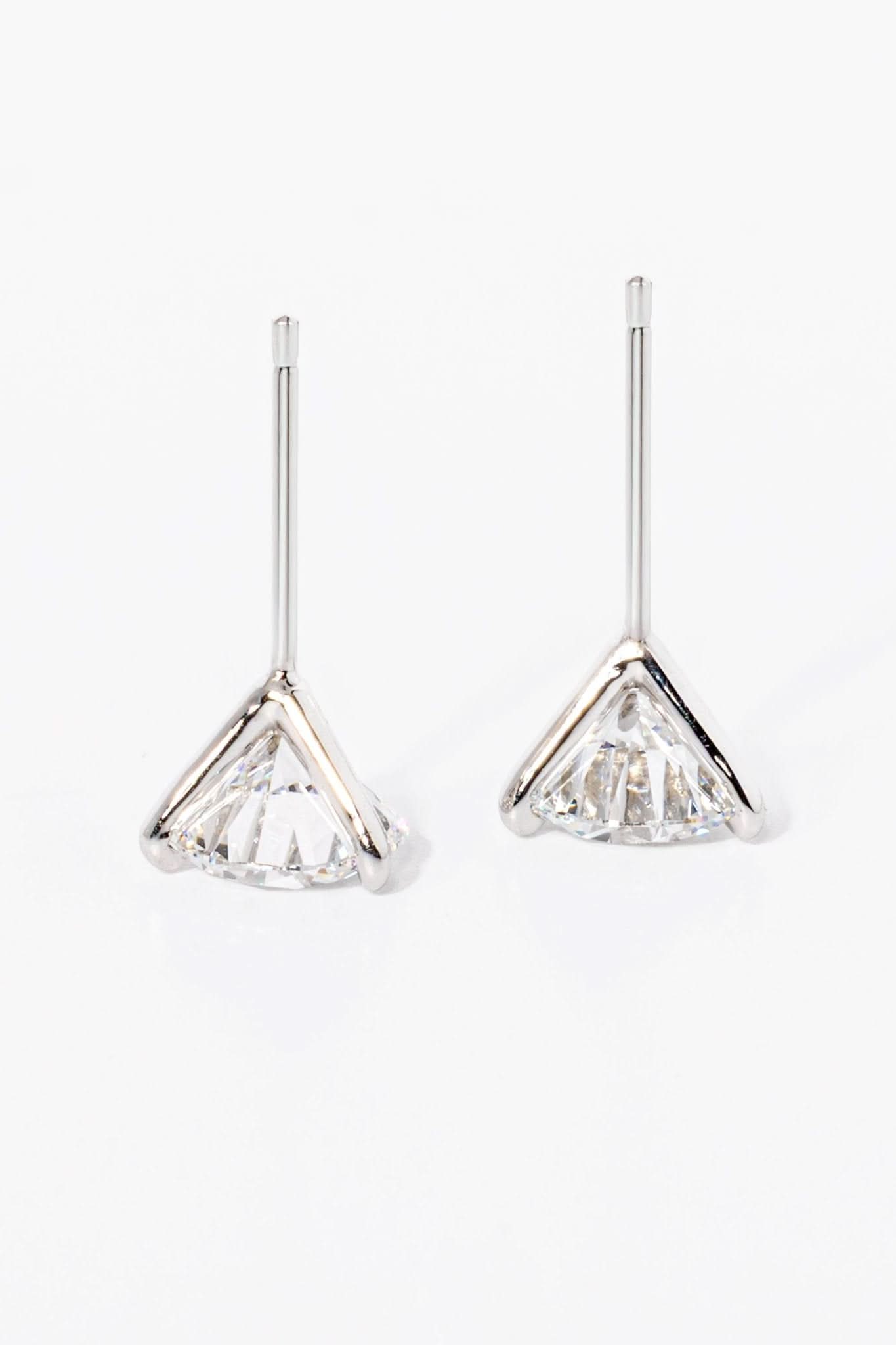 2.71ct D - VVS1 Round Lab Diamond Juliette Studs - PBD Earrings