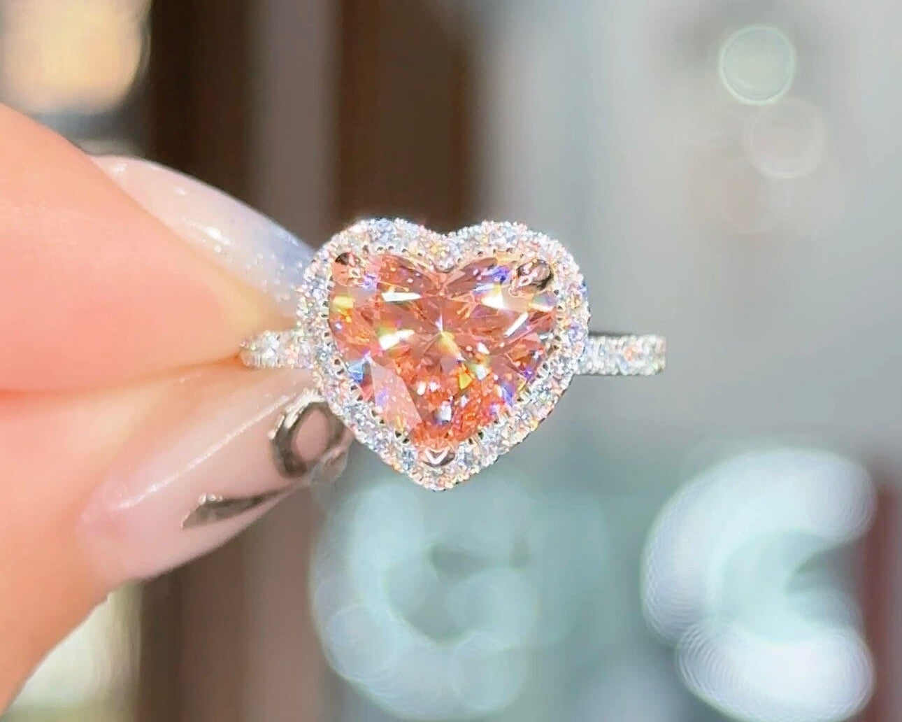 2.74ct FVP-VS1 Heart Lab Diamond Leilani Engagement Rings Princess Bride Diamonds 