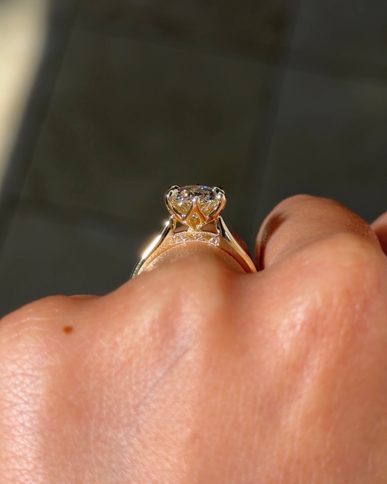 2.75ct E - VS1 Oval Lab Diamond Six Prong Victoria - PBD Engagement Rings