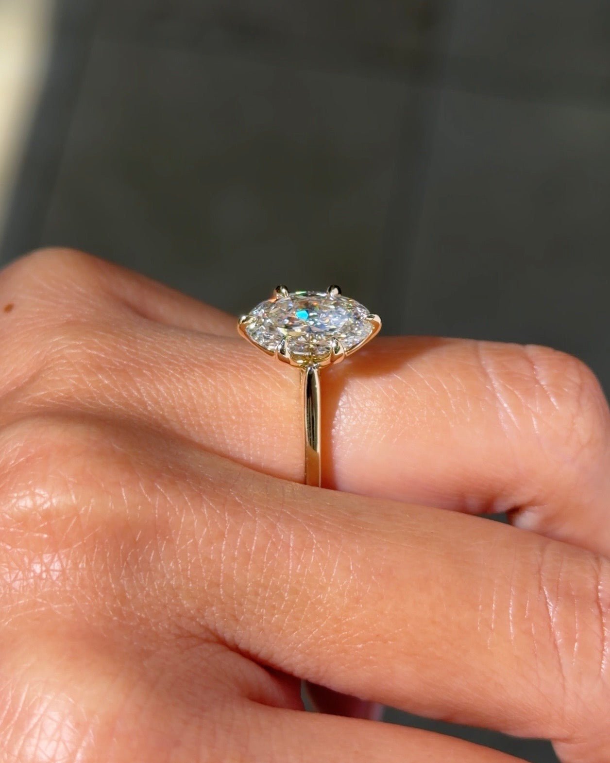 2.75ct E - VS1 Oval Lab Diamond Six Prong Victoria - PBD Engagement Rings