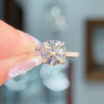 2.75ct E-VS1 Round Lab Diamond Kayla Engagement Rings Princess Bride Diamonds 