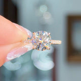 2.75ct E-VS1 Round Lab Diamond Kayla Engagement Rings Princess Bride Diamonds 