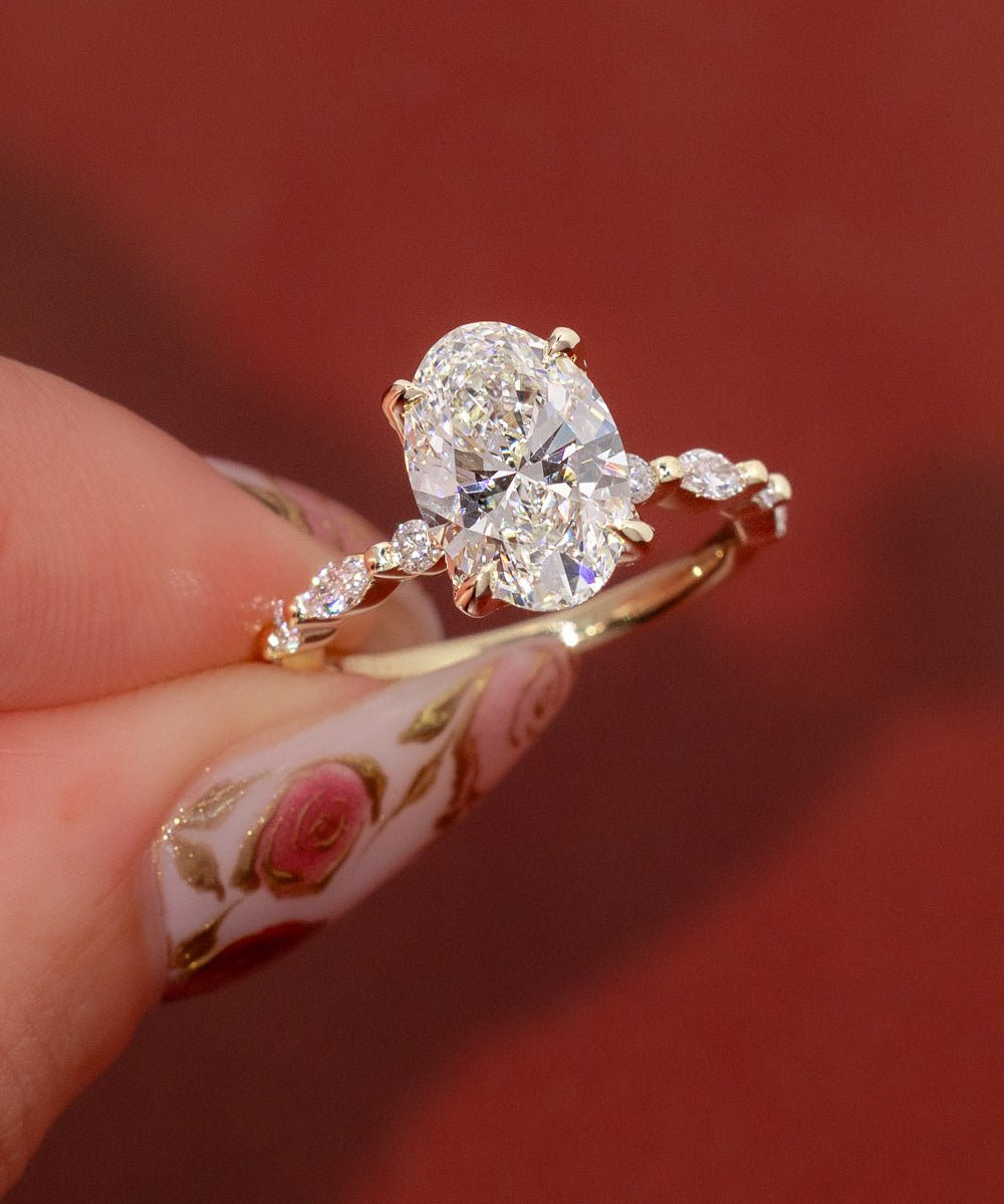 2.75ct F - VS1 Oval Lab Diamond Ren - PBD Engagement Rings