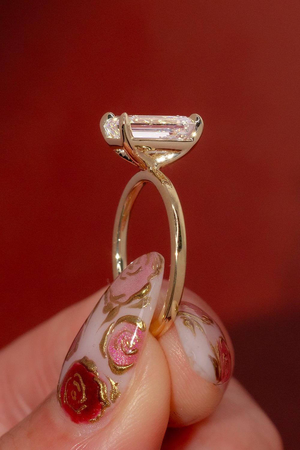 2.78ct E - VVS2 Emerald Lab Diamond Leah - PBD Engagement Rings