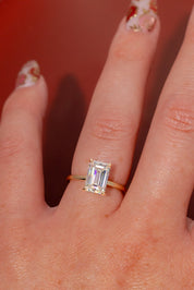 2.78ct E - VVS2 Emerald Lab Diamond Leah - PBD Engagement Rings