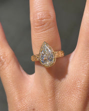 2.84ct D-VVS2 Pear Step Cut Lab Diamond Seraphim - PBD Engagement Rings