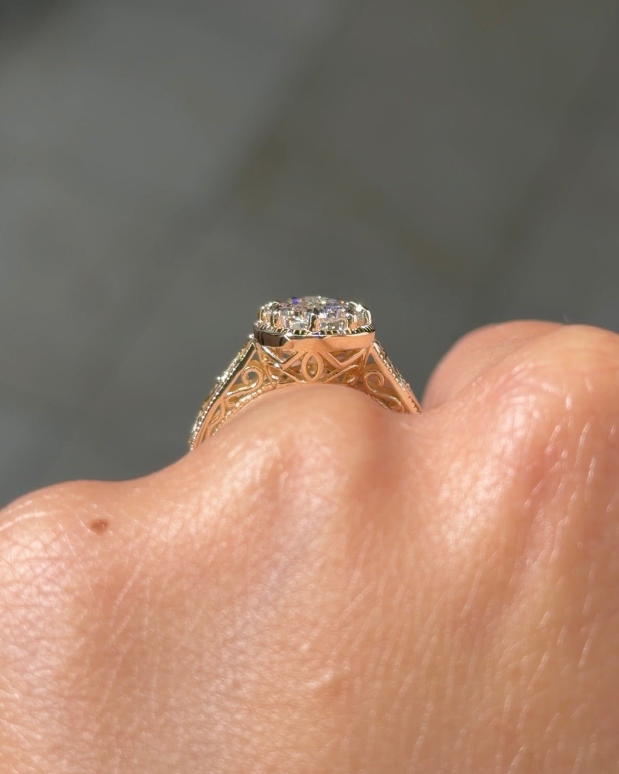 2.84ct D-VVS2 Pear Step Cut Lab Diamond Seraphim - PBD Engagement Rings