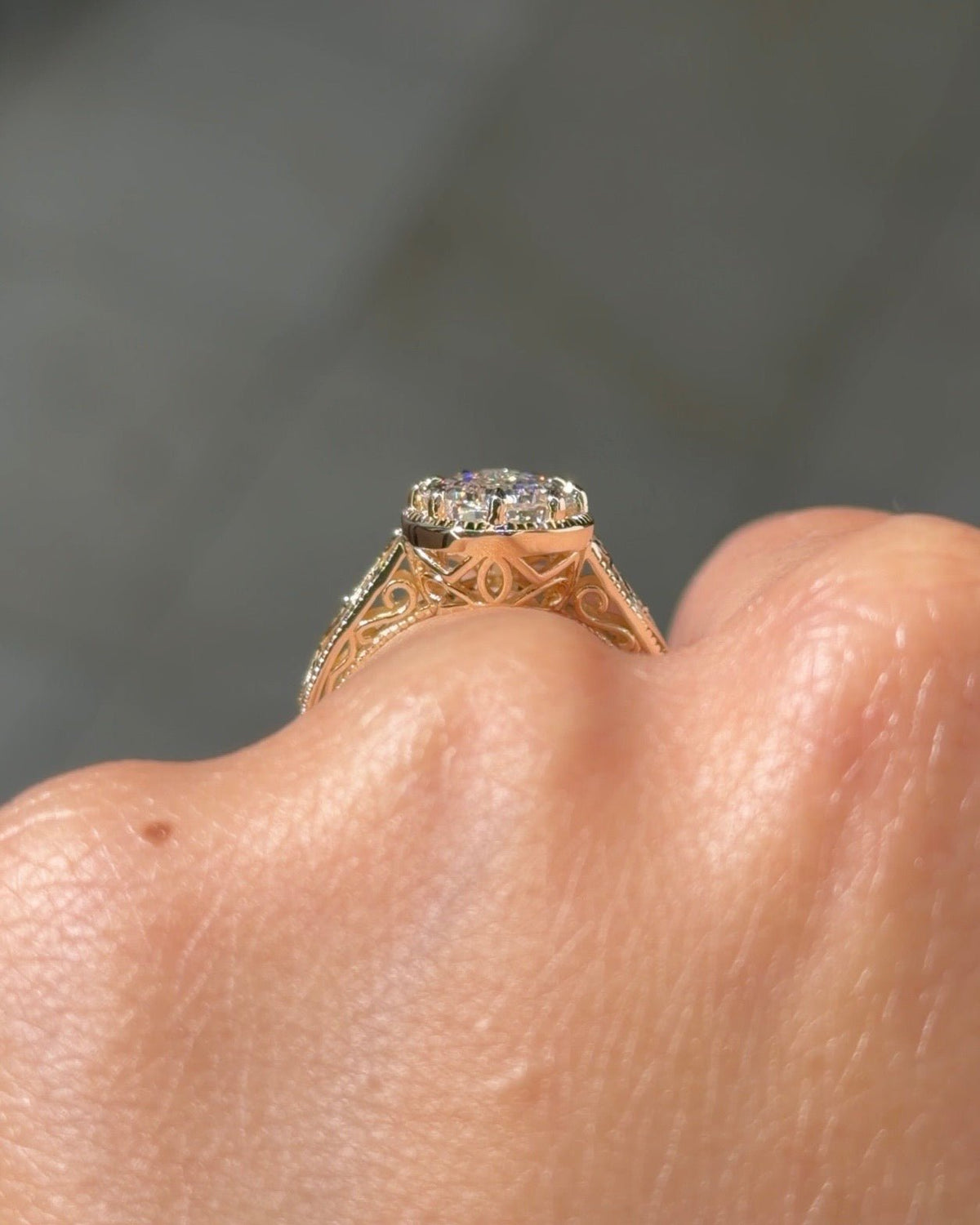 2.84ct D-VVS2 Pear Step Cut Lab Diamond Seraphim - PBD Engagement Rings