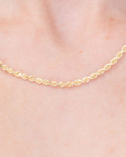 2.8mm Rope Chain 14k Yellow Gold Necklaces Princess Bride Diamonds 