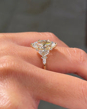 2.98ct E-VVS2 Step Cut Marquise Lab Diamond Step Cut Marissa - PBD Engagement Rings