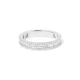 3.5mm Petite East West Baguette & Pavé Diamond Ring