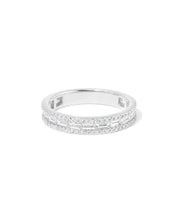 3.5mm Petite East West Baguette & Pavé Diamond Ring