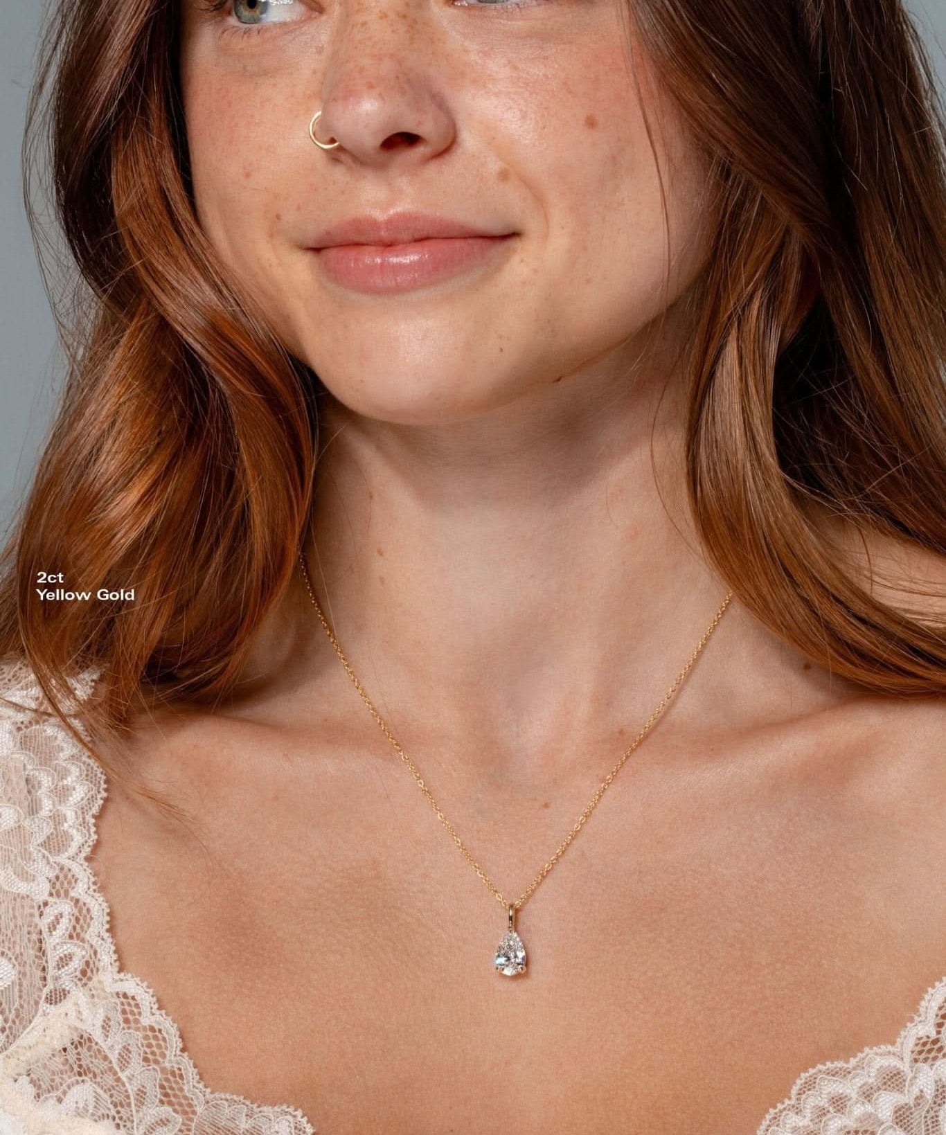 2ct Brandi Pear Necklace - PBD Necklaces