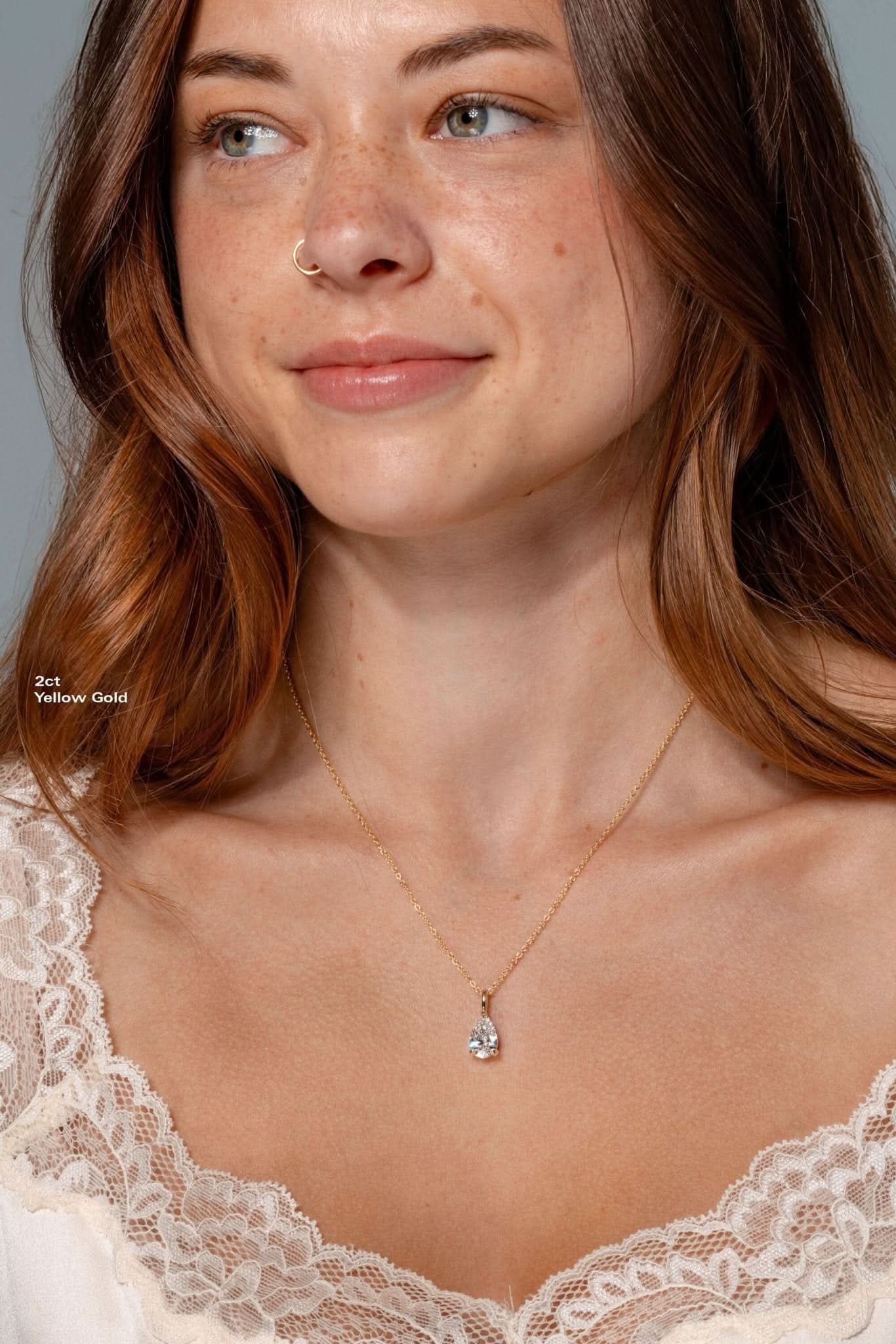 2ct Brandi Pear Necklace - PBD Necklaces