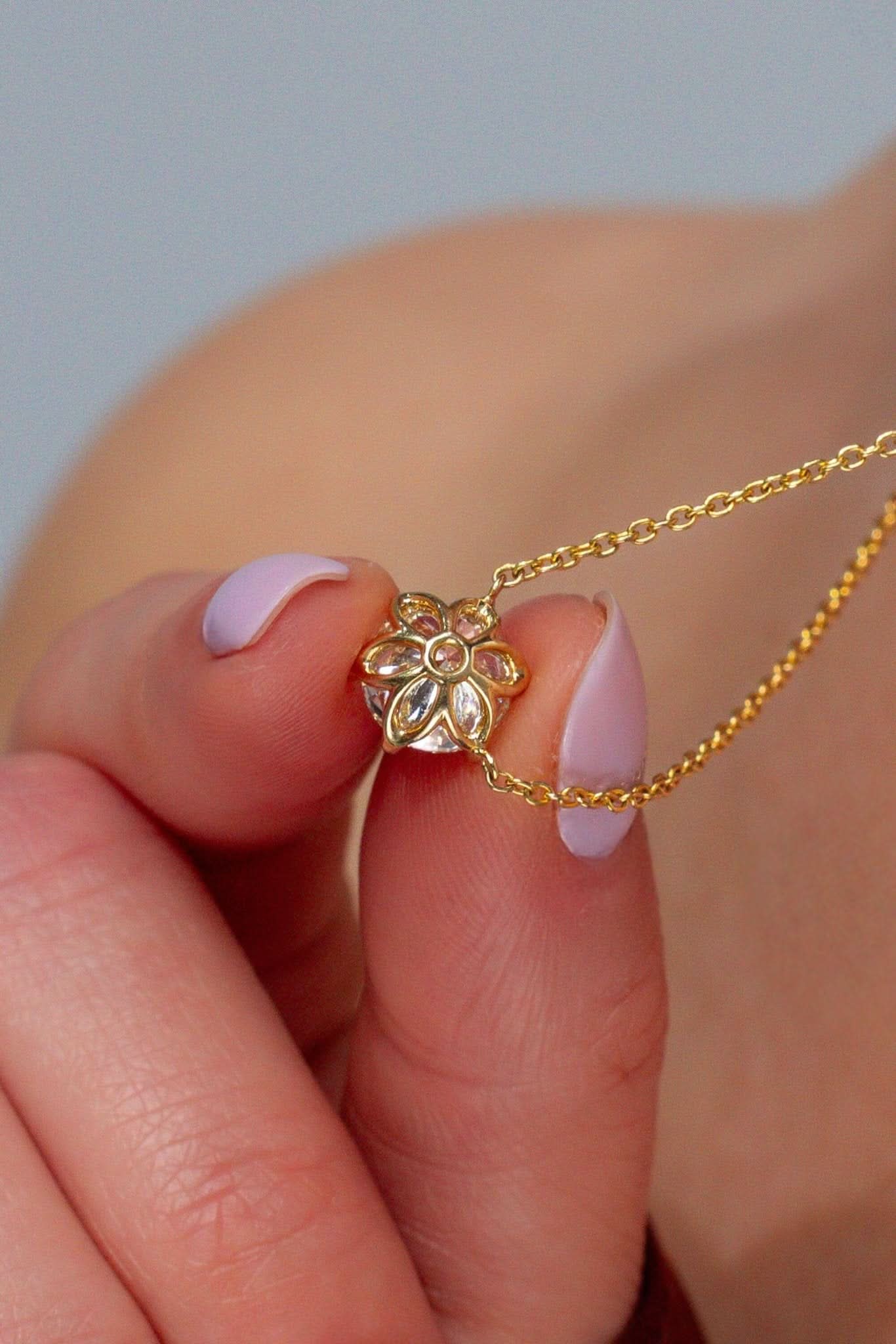 2ct Caraline Round Diamond Pendant - PBD Necklaces