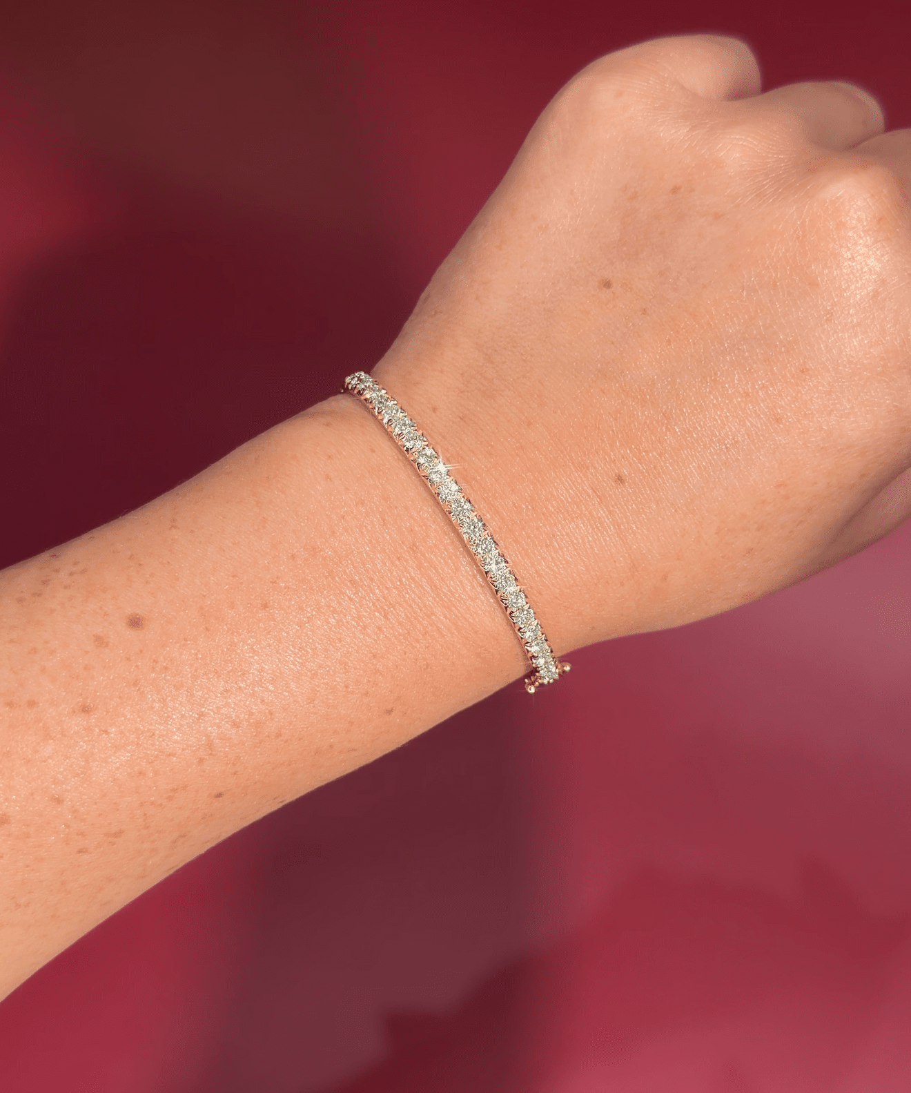 2ct Pavé Natural Diamond Bangle Yellow Gold - PBD Bracelets