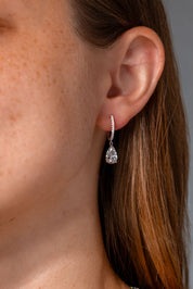 2.06ct F-VS1 Lab Diamond Pear Drop Hoops