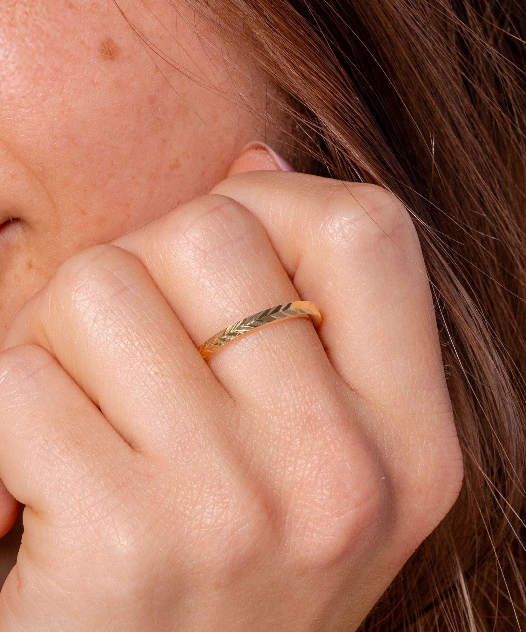 2mm Wheat Engraving Band Rings Princess Bride Diamonds 