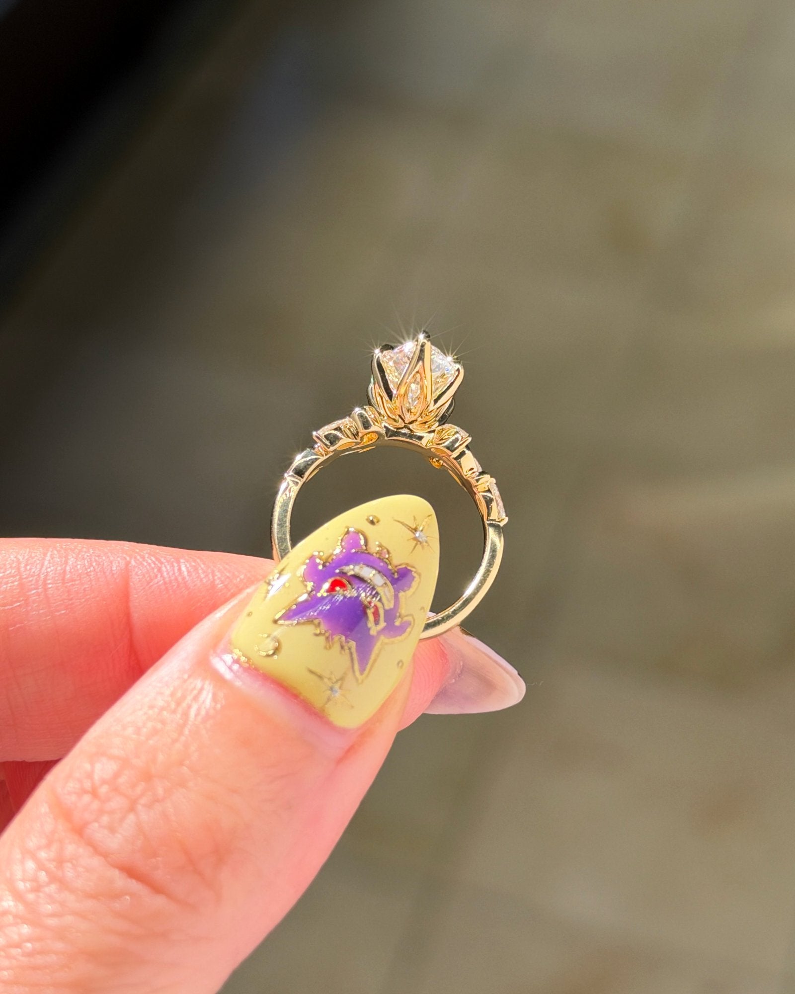 3.00ct E VVS2 marquise lab grown diamond Colette engagement ring in 14K yellow gold