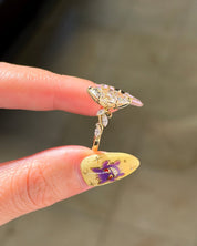 3.00ct E VVS2 marquise lab grown diamond Colette engagement ring in 14K yellow gold