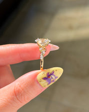 3.04ct F VS1 oval lab grown diamond Colette engagement ring in 14K yellow gold