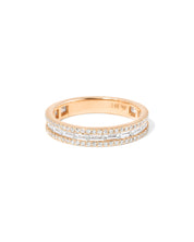 3.5mm Petite East West Baguette & Pavé Diamond Ring