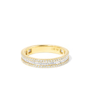 3.5mm Petite East West Baguette & Pavé Diamond Ring