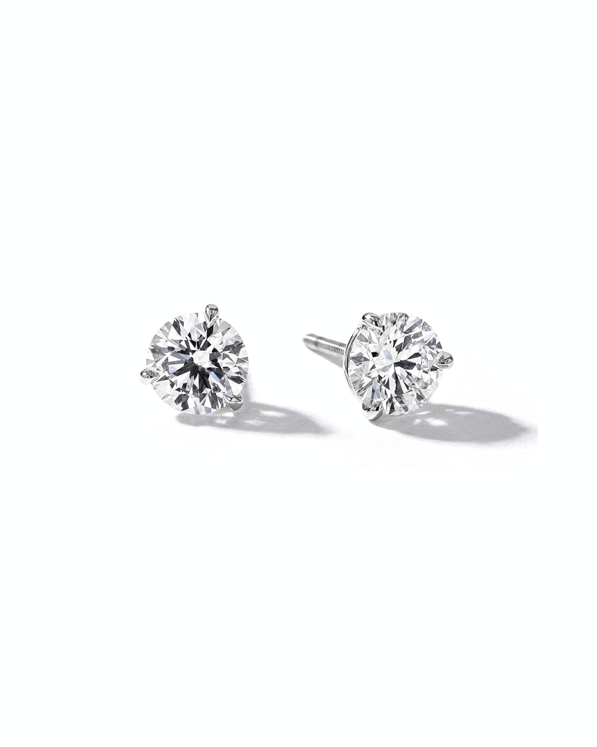 2.46ct D-VVS2 Core Round Lab Diamond Martini Studs