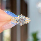 3.00ct D-VS1 Round Lab Diamond Supernova Engagement Rings Princess Bride Diamonds 