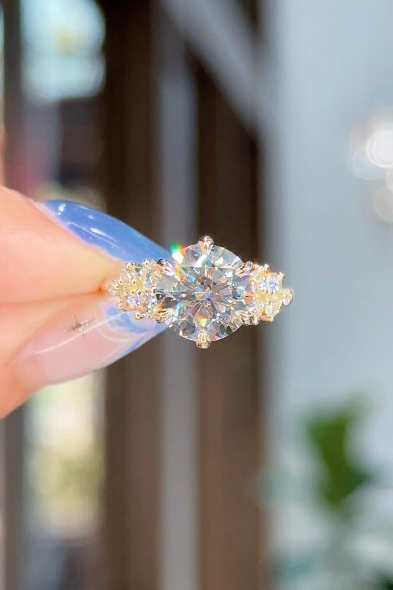 3.00ct D-VS1 Round Lab Diamond Supernova Engagement Rings Princess Bride Diamonds 