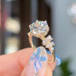 3.00ct D-VS1 Round Lab Diamond Supernova Engagement Rings Princess Bride Diamonds 