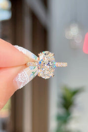 3.00ct E-VS1 Oval Lab Diamond Stephanie Engagement Rings Princess Bride Diamonds 