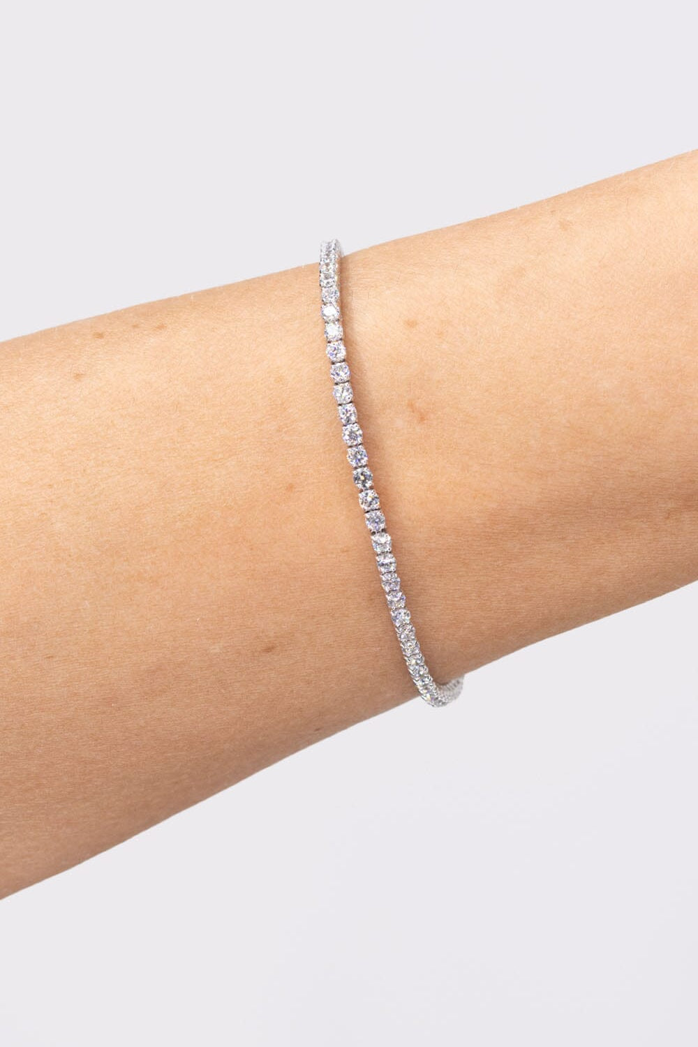 3.00ct F+ VS+ Lab Diamond Tennis Bracelet 14k White Gold Bracelets Princess Bride Diamonds 