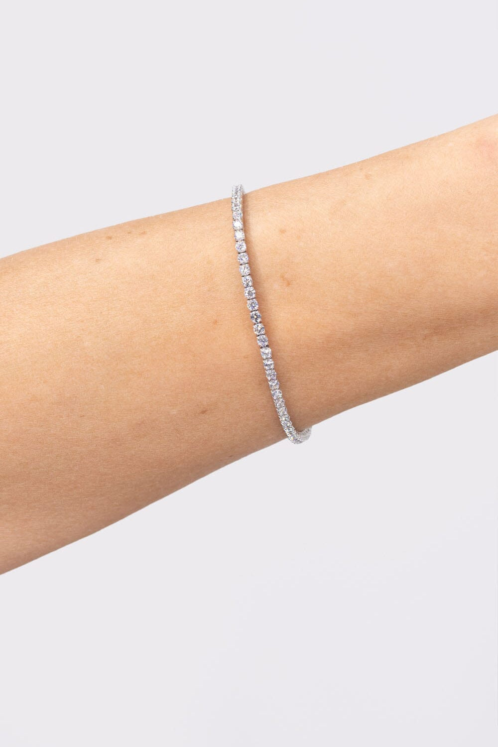 3.00ct F+ VS+ Lab Diamond Tennis Bracelet 14k White Gold Bracelets Princess Bride Diamonds 